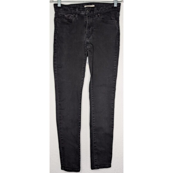 Levi's Jeans Womens 27 (29x28) Black 711 Black Mid Rise Shaping Skinny (995) - Picture 1 of 4